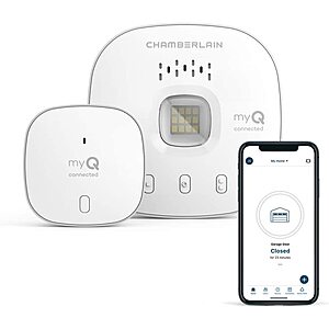 Amazon Prime Members: Chamberlain myQ Smart Garage Door Opener WiFi Garage Hub (White) $16.98 + Free Shipping via Amazon