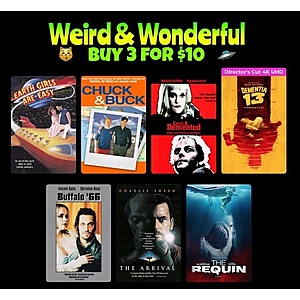 Digital 4K/HD Movies: Weird and Wonderful - 3 for $10 - Fanflix