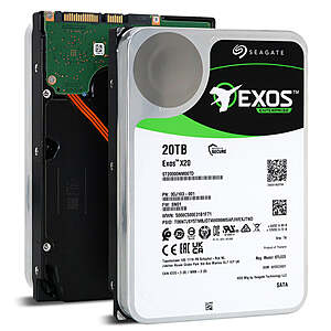 Seagate Exos X20 ST20000NM007D 20TB 7.2K RPM SATA 6Gb/s 3.5in HDD - NEW -  $300