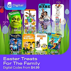 $4.24 Family 4K/HD Digital Films: Despicable Me, Shrek, Trolls World Tour, The Croods: A New Age, How to Train Your Dragon, The Breadwinner, My Life as a Zucchini & More