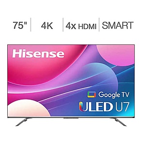 Costco Members: 4K TVs: 86" LG UQ8000 $1,000, 75" Hisense U75H ULED $880 & More + Free Shipping