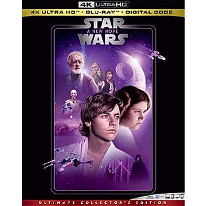Star Wars 4K UHD Movies (Physical Films): Rogue One: A Star Wars Story, Solo: A Star Wars Story, A New Hope, Emprie Stikes Back, Return of Jedi $13.99 Each & More + Free Shipping