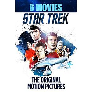 Star Trek: The Original Motion Picture 6-Film Collection (4K UHD Digital Films) $19.99 via Apple iTunes