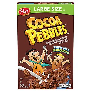 $2.72: Post Cocoa Pebbles Cereal, 15 Oz at Amazon