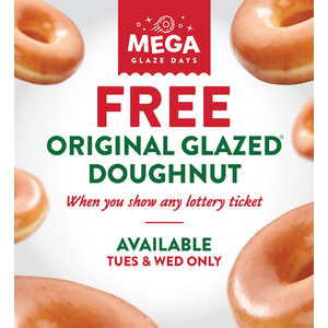 Krispy Kreme: Free Original Glazed Doughnut When You Show Any Lottery Ticket (Valid 8/1 - 8/2)