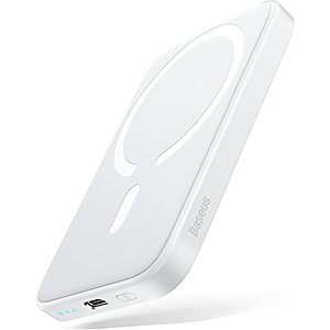 Baseus 6000mAh Magnetic Portable Power Bank Charger w/ 20W USB-C (White) $19.94 + Free Shipping w/ Prime or $35+ orders