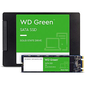 1TB Western Digital WD Green 2.5" SSD + 1TB Western Digital WD Green SN350 M.2 SSD $45.60 + Free S/H
