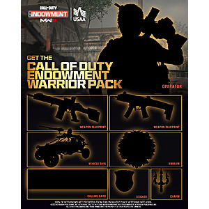 Veterans and Active Duty -Free Call of Duty Endowment Warrior Pack