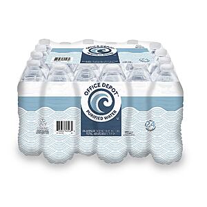 Office Depot Case of 24 16.9oz Bottled Water $1.39 store pick up only (after $9 off) OFFICE DEPOT