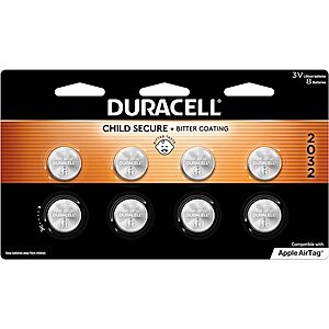 8-Count Duracell CR2032 3V Cell Lithium Coin Battery $6.15 w/ Subscribe & Save