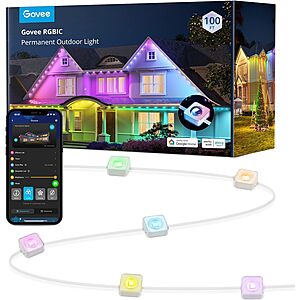 Govee Permanent Smart RGBIC Outdoors Lights w/ Scene Modes: 150' $300 & More + Free S/H