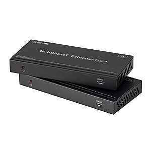 $76.99  Monoprice Blackbird 4K HDBaseT Extender Kit (Extend 4k HDMI over CAT6 w/HDR support, etc), 120m, HDR, 18Gbps, 4K@60Hz, Loop Out and Bidirectional IR (Free shipping)