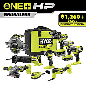 Direct Tools Outlet $370 RYOBI 18V ONE+ HP Brushless 8-Tool Combo Kit + $5 Shipping  - $375