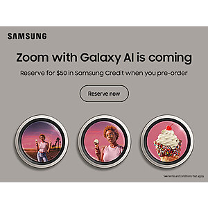 Reserve the Next Samsung Galaxy Smartphone Device & Receive $50 Samsung Credit via Pre-Order Reservation