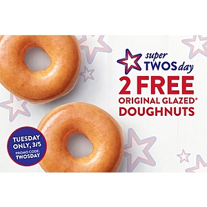 Krispy Kreme Online/In-Stores: 2x Krispy Kreme Original Glazed Doughnuts Free (No Purchase Necessary; Valid 3/5 Only)