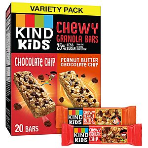 20-Count Kind Kids' Chewy Granola Bars (Chocolate Chip & Peanut Butter Chocolate Chip) $7.68 + Free Shipping w/ Prime or on $35+