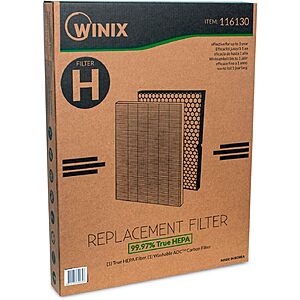 Winix True HEPA Replacement H Washable AOC Carbon Filter for 5500-2 Air Purifier $35