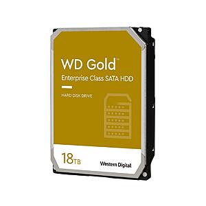 18TB WD Gold Enterprise Class Internal Hard Drive $300