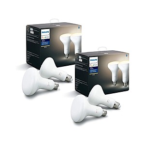 4-Count Philips Hue White BR30 LED Smart Bulb $27 + Free Shipping w/ Amazon Prime
