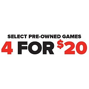 GameStop: Select Pre-Owned Video Games  4 for $20 (or less)
