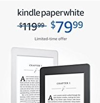 Prime Members: Kindle 6" Paperwhite E-Reader w/ Special Offers  $80 + Free S/H