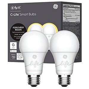 B1G1 Free GE - C-Life A19 Bluetooth Smart LED Bulb (2-Pack) $17.5