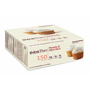 10-Count thinkThin Protein & Fiber On the Go Bars (Cupcake Batter) $2.70 w/ S&S + Free Shipping