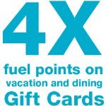4X fuel points on Vacation and Dining Gift cards at Kroger thru 1-22-19