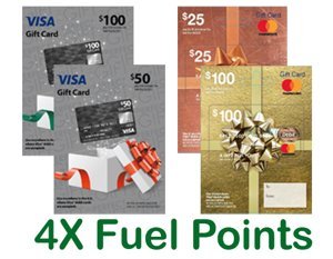 4X fuel points on Gift cards and Visa/MC fixed rate at Kroger thru 5/12/19
