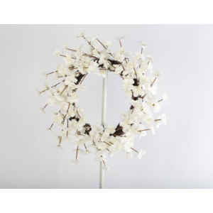 Artificial Flowers/Plants: 20" White Cherry Blossom Twig Wreath 9.95 & More + Free Store Pickup