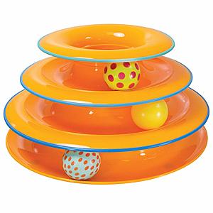 Outward Hound Pet Products: Petstages Tower of Tracks Interactive Cat Play Toy $7.66, Fun Feeder Dog Bowl for Small Dogs (Purple) $5.96 & More via Amazon