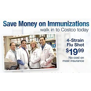 Costco Pharmacy: Seasonal 4-Strain Flu Shot (Afluria/Flucelvax) $20 (Costco Warehouse Locations Only)