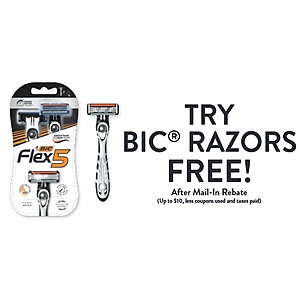 2 Free BIC Razors Disposable Products (After Rebate)