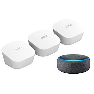 Best Buy : eero - AC Dual-Band Mesh Wi-Fi System (3-Pack) - White $169.99 + Free Echo Dot