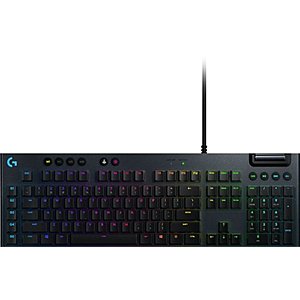 Logitech G815 Lightsync RGB Mechanical Gaming Keyboard w/ GL Linear or GL Clicky Switch (Black) $129.99 + Free Shipping via GameStop