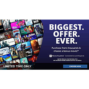 Movies Anywhere: Buy Select Digital Film from $5, Get Bonus Film Free (Restrictions Apply)