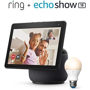 Amazon Echo Show 10 HD Smart Display w/ Motion/Alexa (3rd Gen) + Ring A19 Bulb $200 or Less + Free S/H