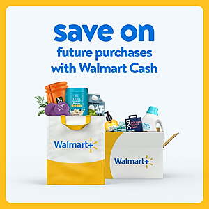 New / Returning Walmart+ Members + Select Chase Cardholders: Join Walmart+ for $98, Get $50 WM Cash + Up to 15% Statement Credit