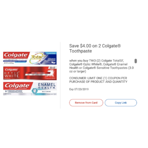FREE TWO qualifying Colgate® Toothpaste at Kroger with loaded digital coupon + buy 3 more participating items