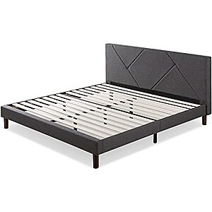 King Bed Frame - ZINUS Judy Upholstered Platform Bed Frame $204.04 at Amazon