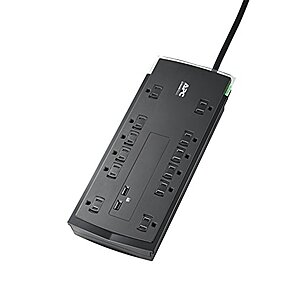 APC 12-Outlet 4320 Joule Surge Protector Power Strip w/ 2 USB Ports - $24.99