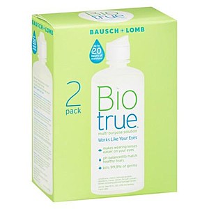 2-Pack 10oz Bausch + Lomb Biotrue Soft Contact Lens Multi-Purpose Solution $8 + Free Store Pickup