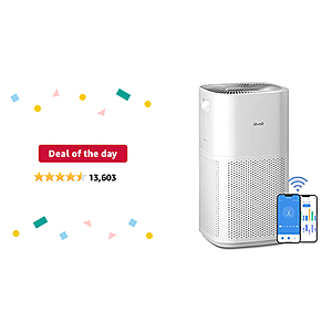 Deal of the day for Prime Members: LEVOIT Air Purifiers for Home Large Room, Covers Up to 3175 Sq. Ft, Smart WiFi and PM2.5 Monitor, Hepa Filter Captures Particles, Smoke - $179.99
