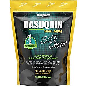 Select Amazon Accounts: 84-Count Nutramax Laboratories Dasuquin w/ MSM Dog Chews $15.90 & More w/ Subscribe & Save