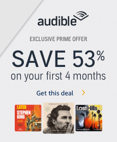 Audible Prime Day Saving (first 4 month) for 53% $6.95