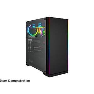 Rosewill ZIRCON I ATX Mid Tower Gaming PC Computer Case with RGB Fan & LED Light Strips, 240mm AIO Support, Bottom Mount PSU, Tempered Glass & Black Steel $49.99 FS @newegg