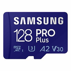 Samsung Pro Plus U3 A2 V30 microSD XC Memory Card: 512GB $35, 256GB $20, 128GB $12 + Free Shipping