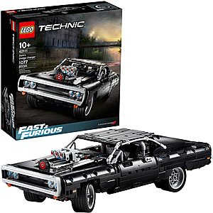 LEGO Technic Fast & Furious Dom’s Dodge Charger 42111 Race Car Building Set (1,077 Pieces) for $80 @ Amazon