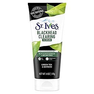 6-Oz St. Ives Blackhead Clearing Face Scrub (Green Tea & Bamboo) 2 for $5.58