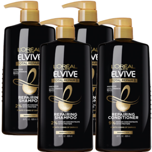 L'Oreal Paris Elvive Total Repair 5 Hair Care: 2-Pack 28-Oz Shampoo + 2-Pack 28-Oz Conditioner $14 ($3.50 each) w/ S&S + Free Shipping